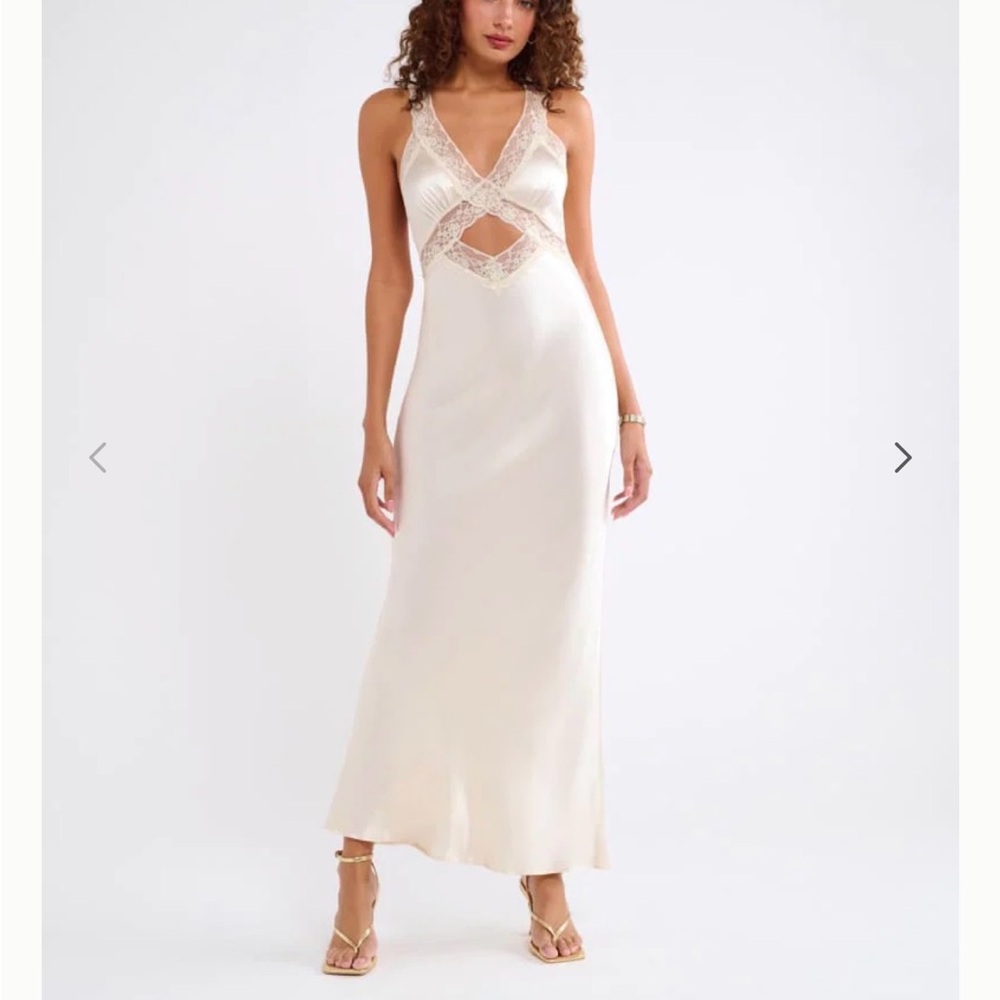 Rumored: Crossroads Slip Lace Maxi Dress